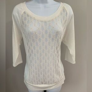 Studio Y Lace White Top